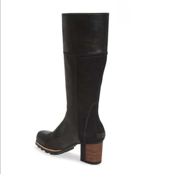 Sorel Shoes - SOREL Black Suede Leather Tall Addington Boot